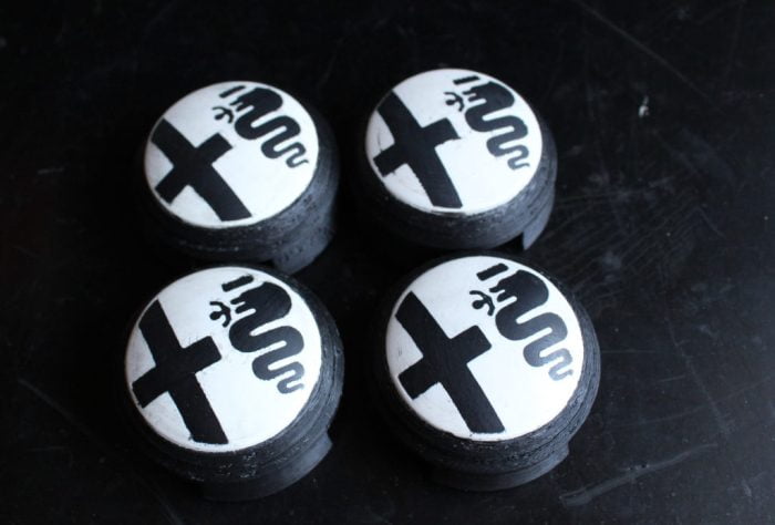 4 COPRIMOZZI ALFA ROMEO ALFASUD, GIULIETTA. SPEEDLINE, MILLERIGHE - immagine 2